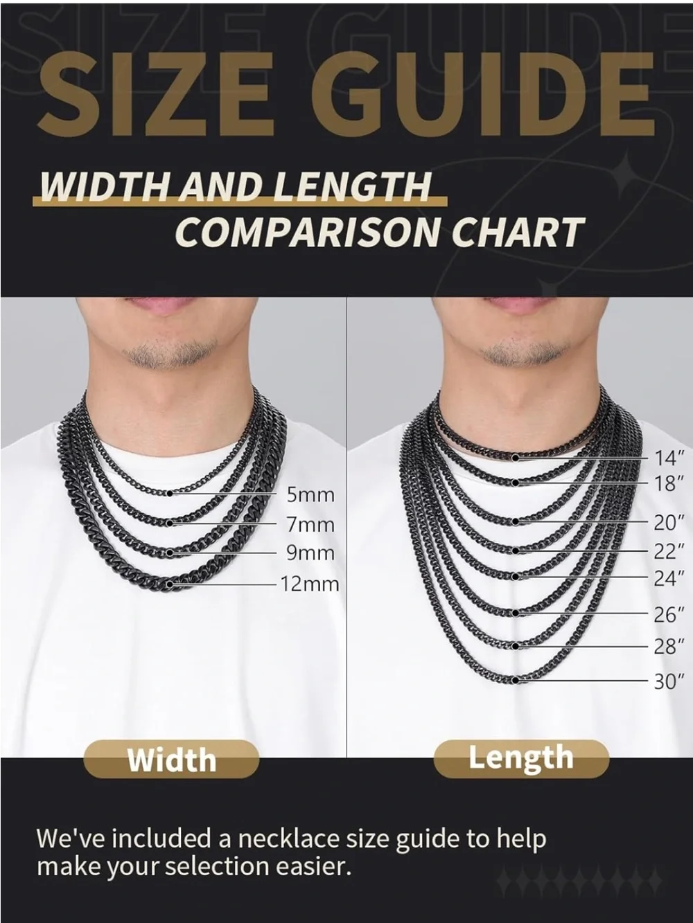 Black Cuban Link Men's Necklace
